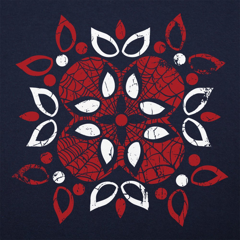 Web Flower Superhero Mask Mandala