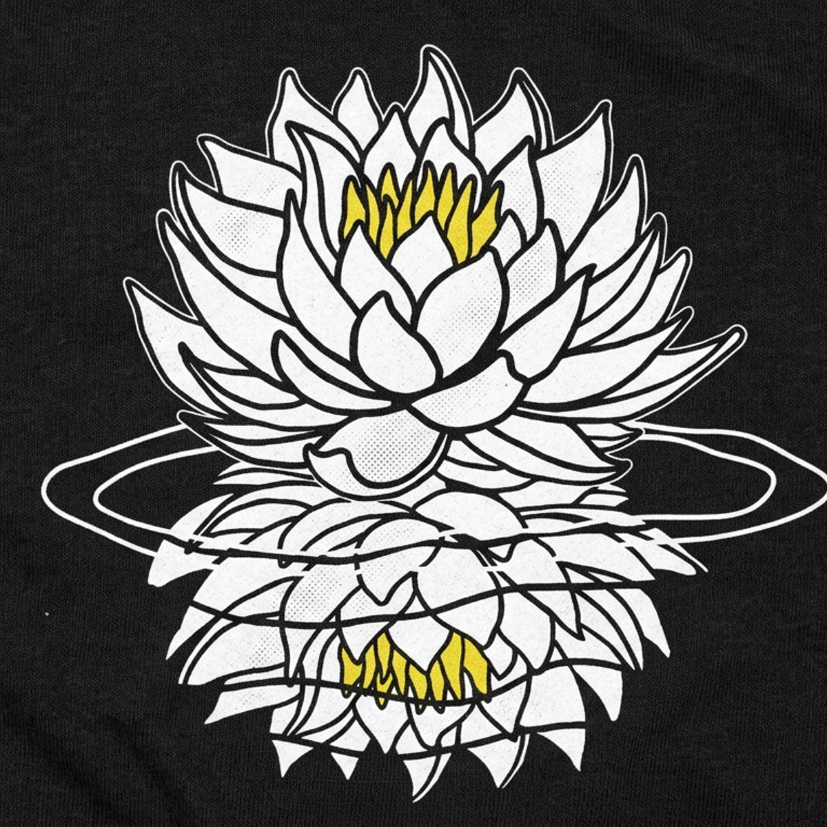 White Lotus Flower Graphic