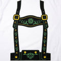 Lederhosen Costume with Suspenders and Floral Embroidery