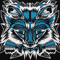 Winter Fox Geometric Fox Face Graphic