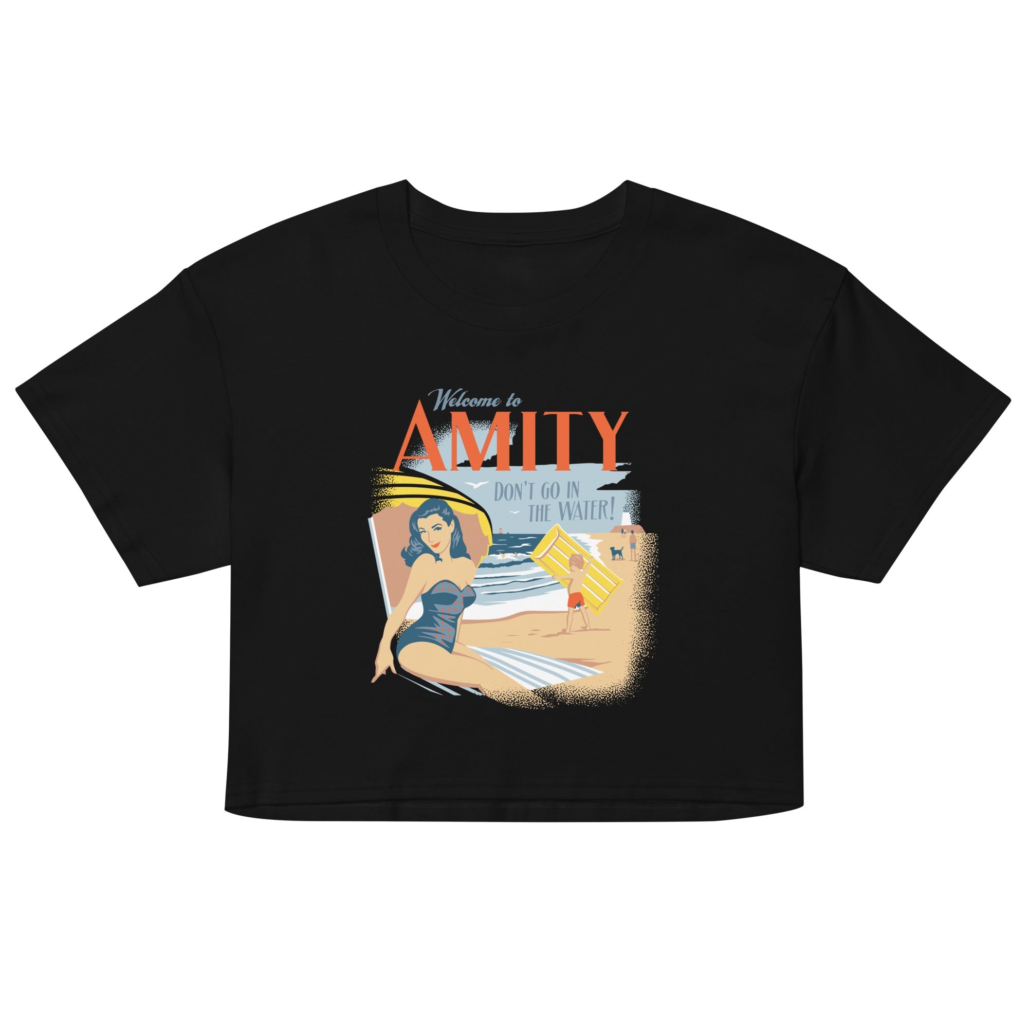 Welcome To Amity Women's Crop Tee