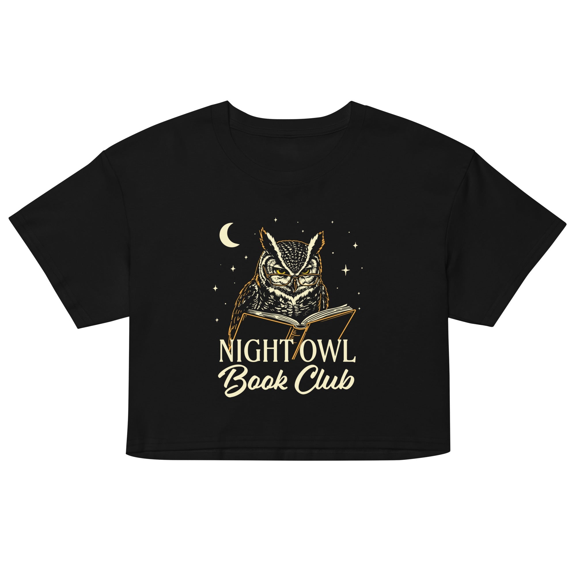 Night Owl Book Club Women's Crop Tee