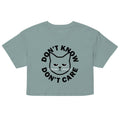 Don't Know Don't Care Women's Crop Tee