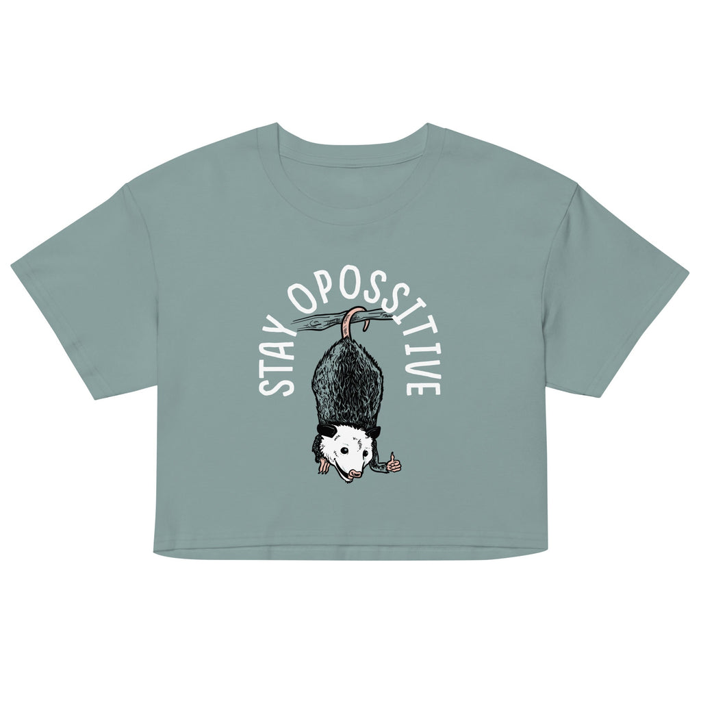 Stay Opossitive Women's Crop Tee