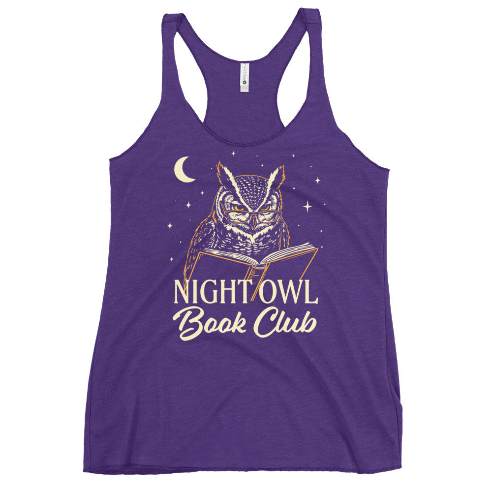 Night Owl Book Club Women's Racerback Tank