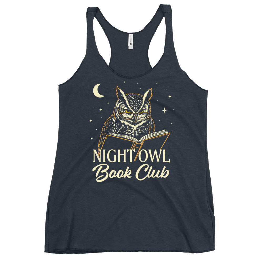 Night Owl Book Club Women's Racerback Tank