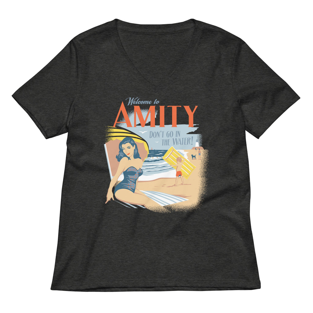 Welcome To Amity Women's V-Neck Tee