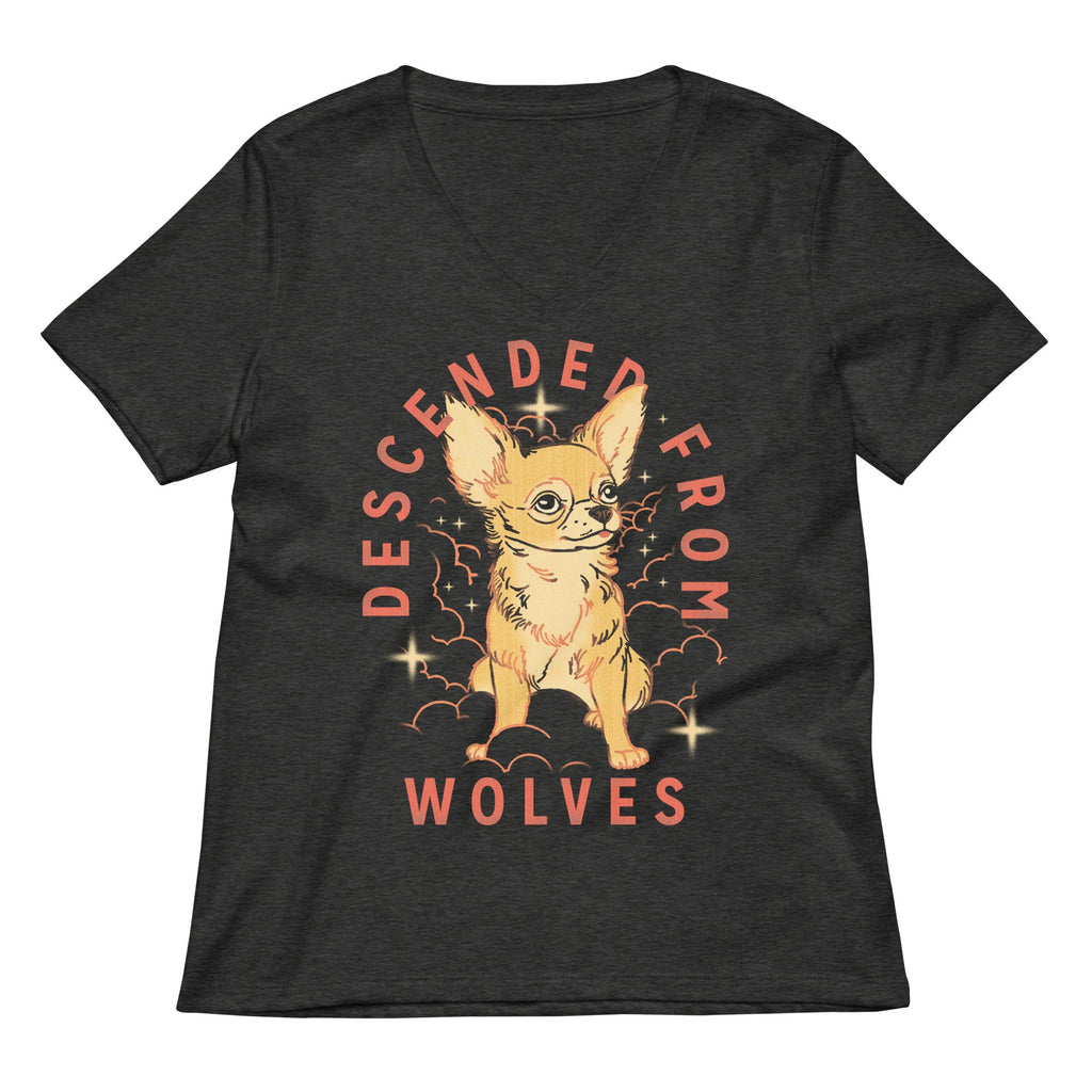 Descended From Wolves Women's V-Neck Tee