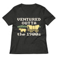 Ventured Outta The 1900s Women's V-Neck Tee