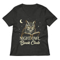 Night Owl Book Club Women's V-Neck Tee