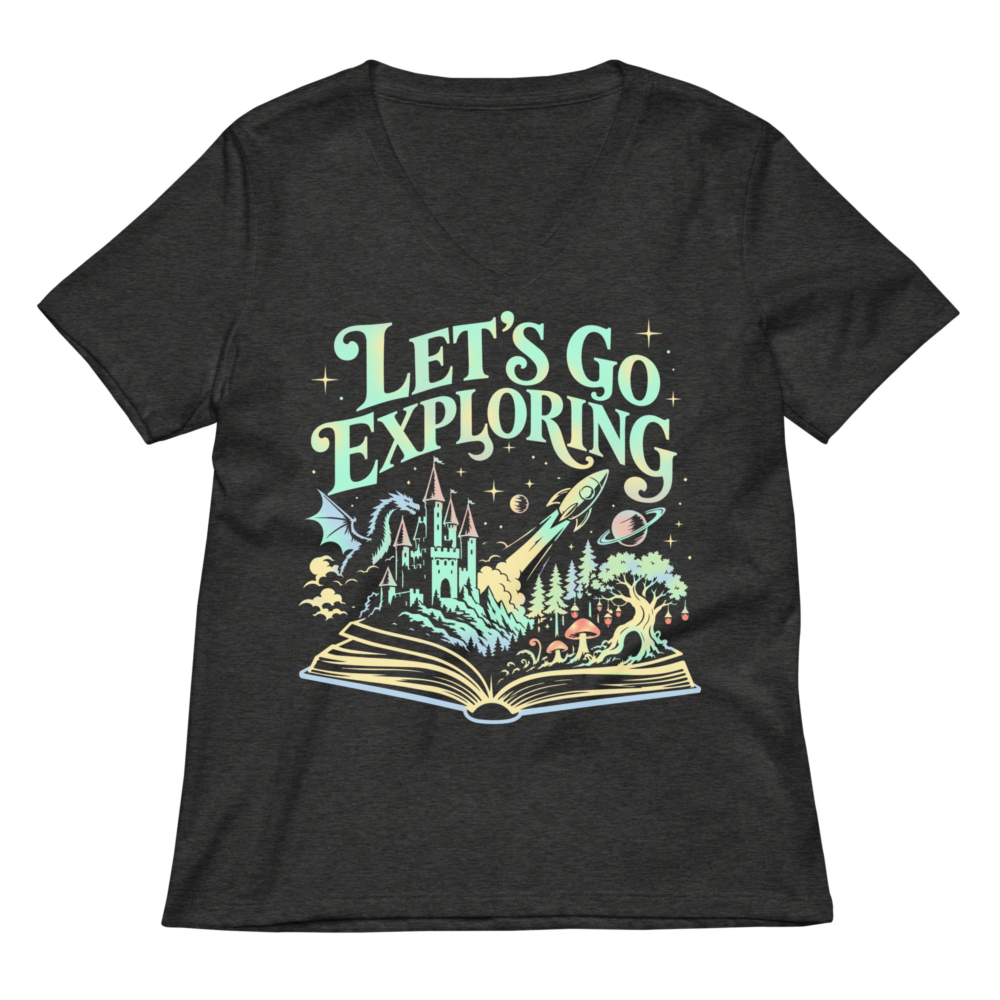 Let's Go Exploring Women's V-Neck Tee