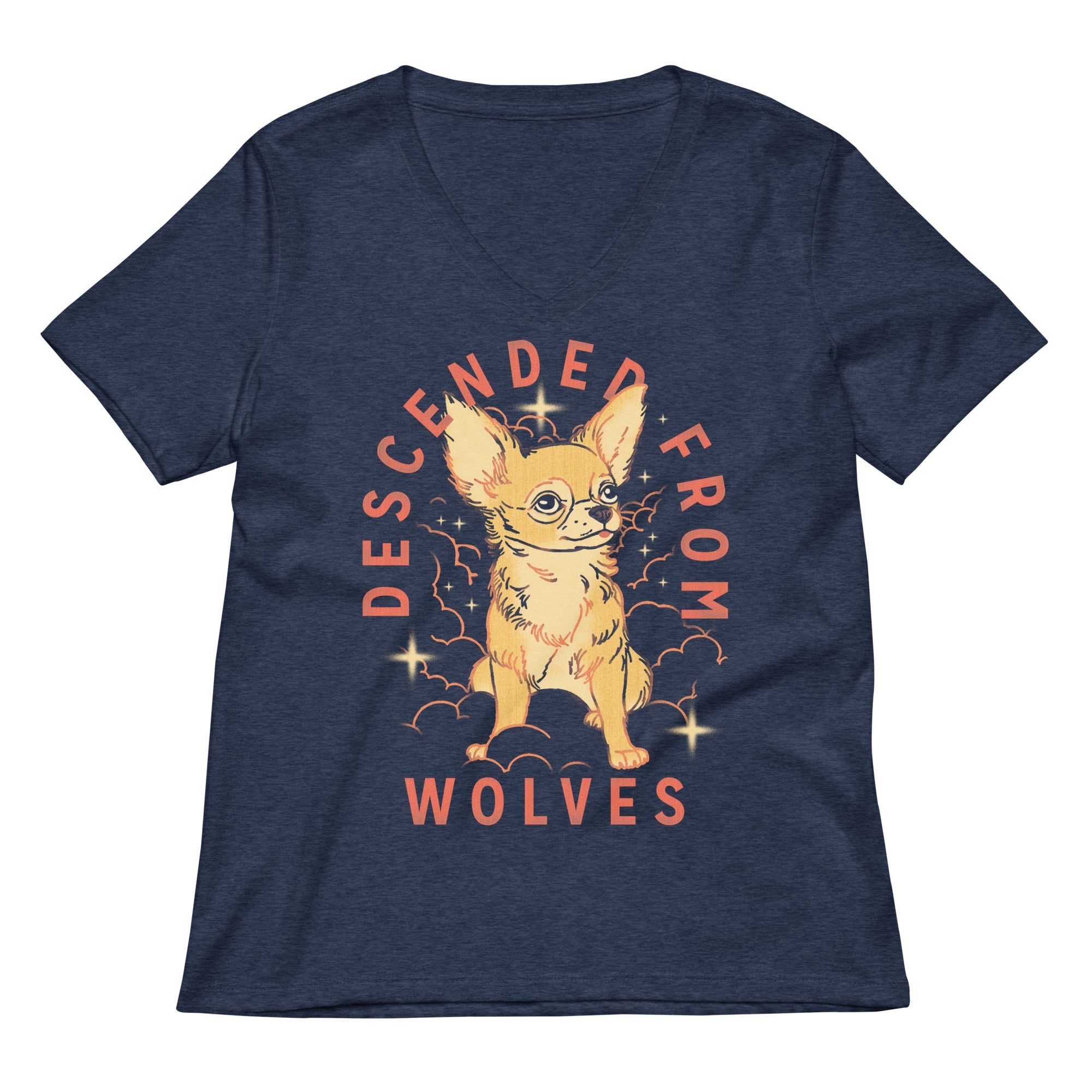 Descended From Wolves Women's V-Neck Tee
