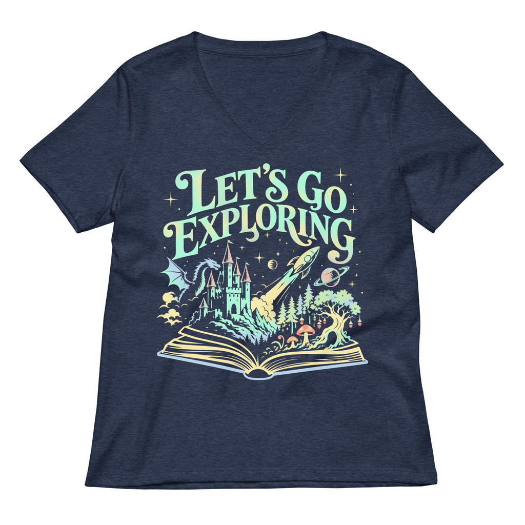 Let's Go Exploring Women's V-Neck Tee