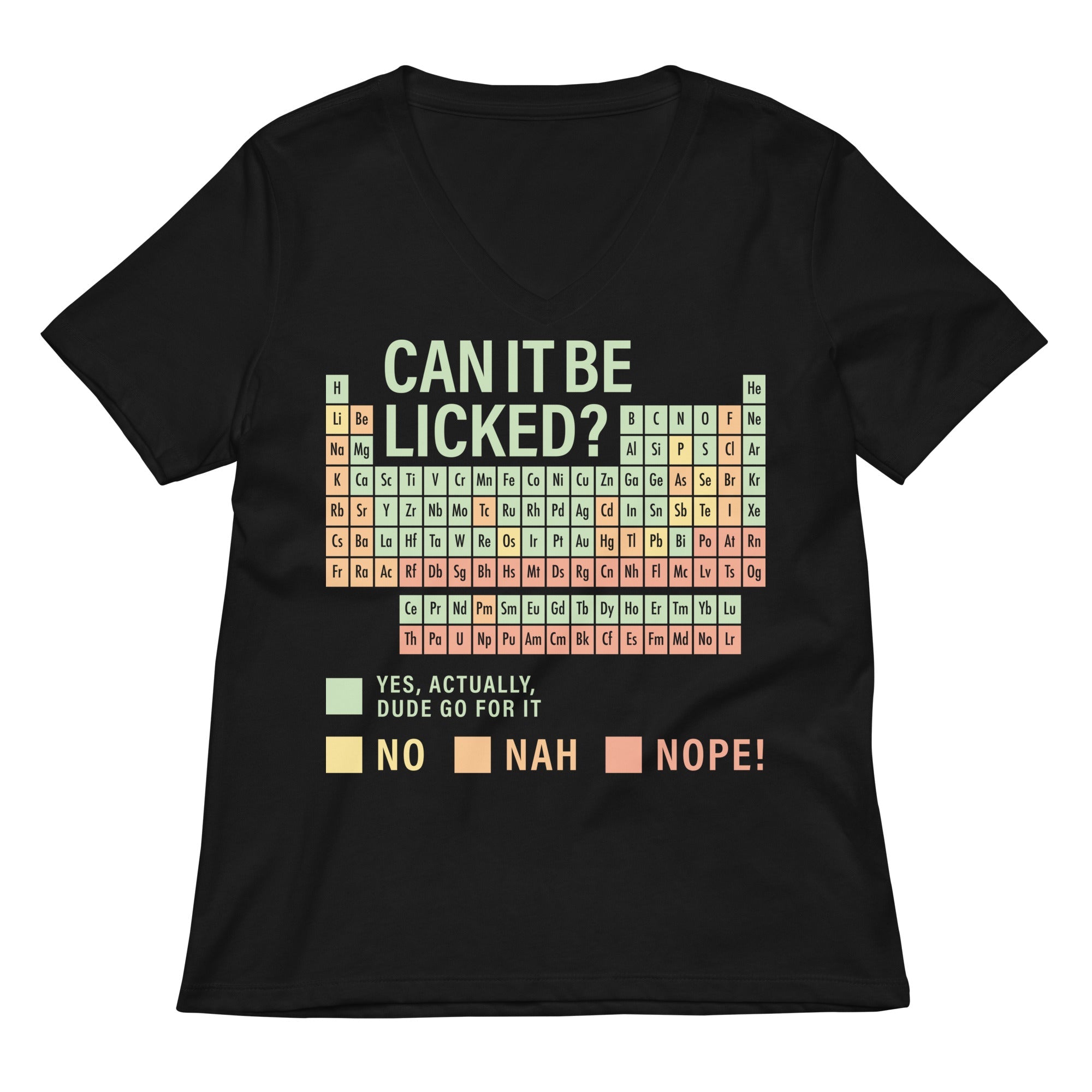Can It Be Licked? Women's V-Neck Tee