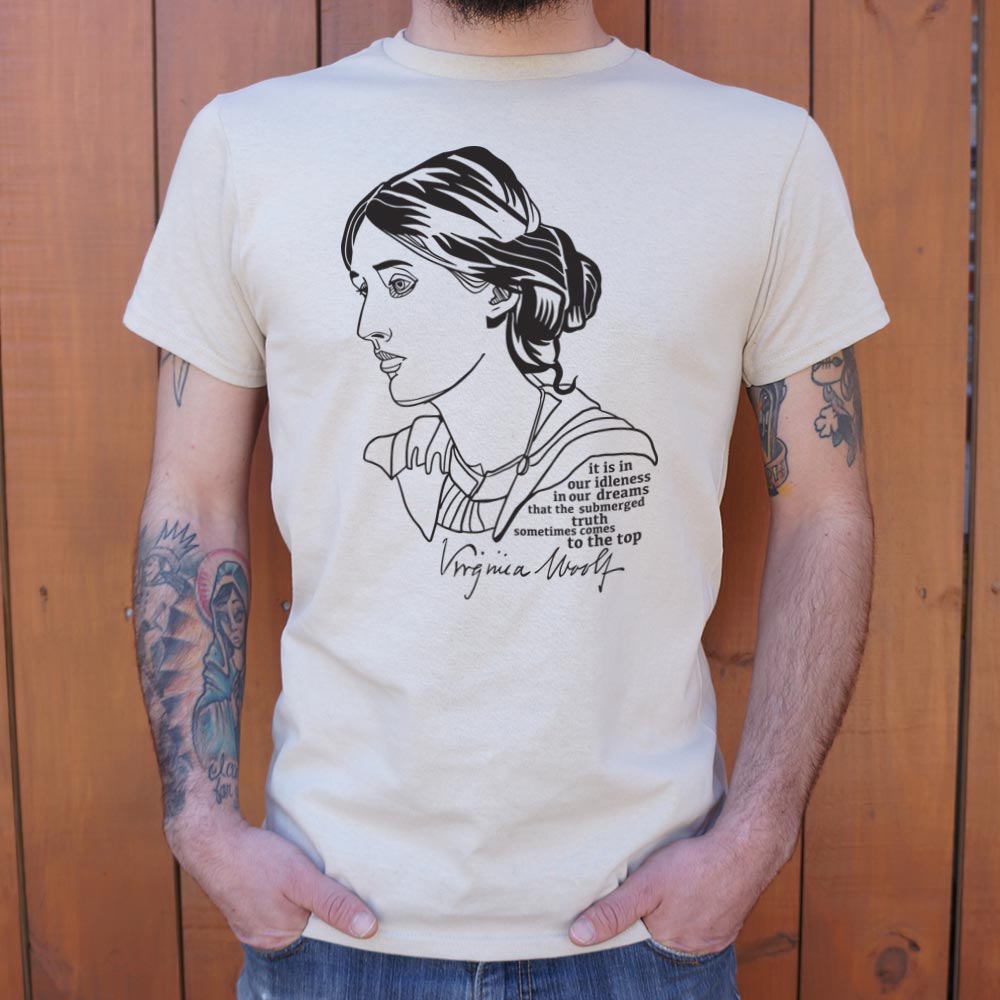 Virginia Woolf Portrait with Idleness and Dreams Quote