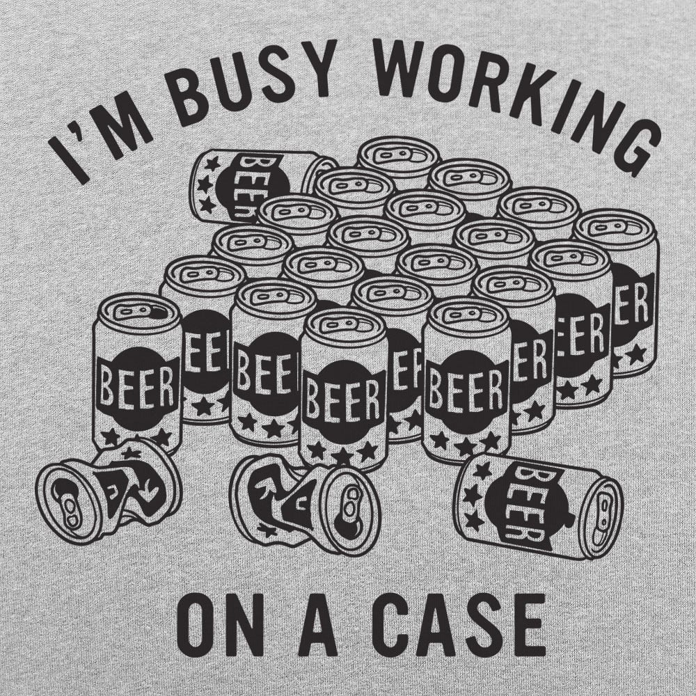 Working On A Case Beer Can Detective Pun