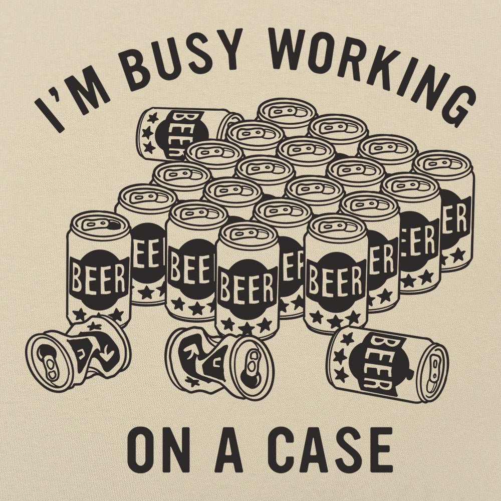 Working On A Case Beer Can Detective Pun