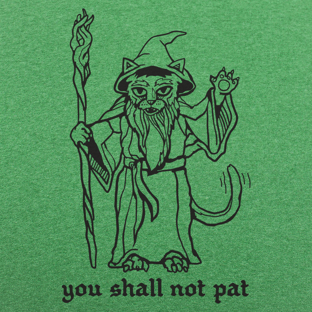 You Shall Not Pat Wizard Cat with Staff