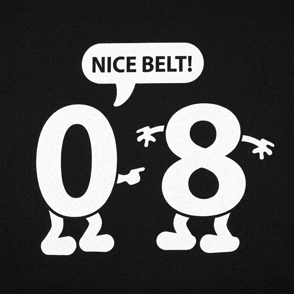 Zero to Eight Nice Belt Number Pun Cartoon
