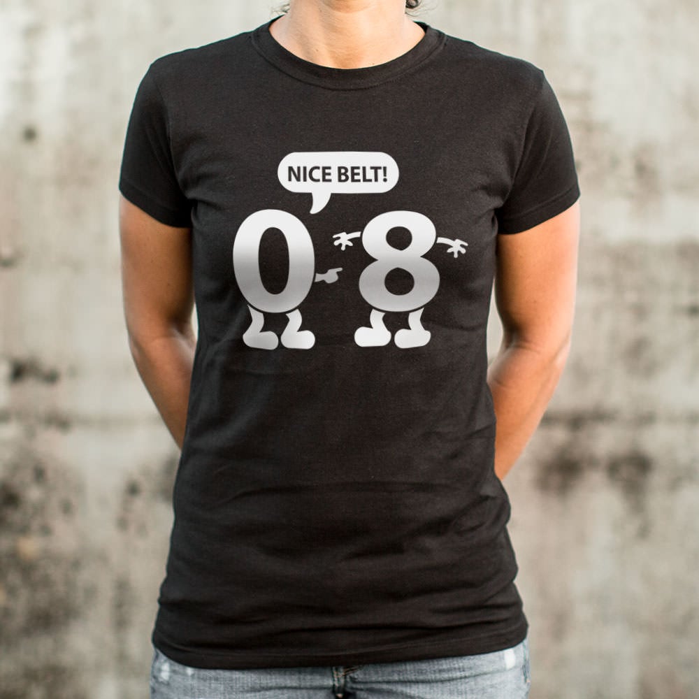 Zero to Eight Nice Belt Number Pun Cartoon