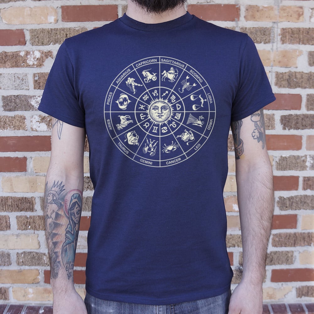 Zodiac Wheel with All 12 Astrology Signs and Sun